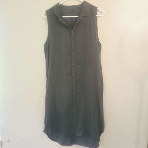 Cp shades sleeveless dark gray shirt dress